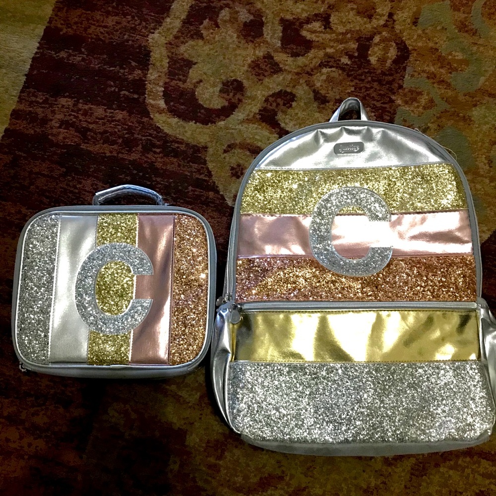 Justice book bag and lunchbox